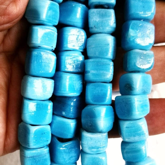 Cube Hearth Bead Blue 