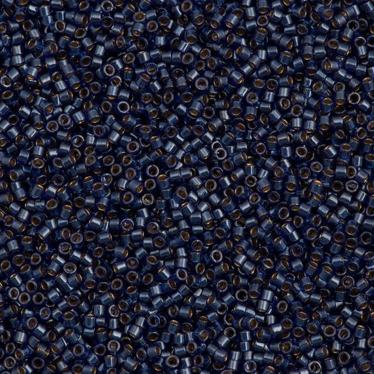 Miyuki Beads, Miyuki Delica 11/0 DB0278 Lined Dark Blue Luster