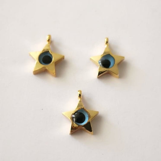 Gold Plated Star Evil Eye Hanging Apparatus