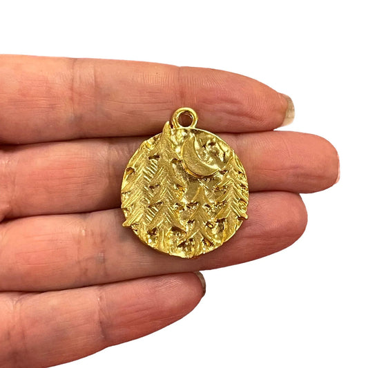 Matte Gold Plated Pendant -30 (Large)