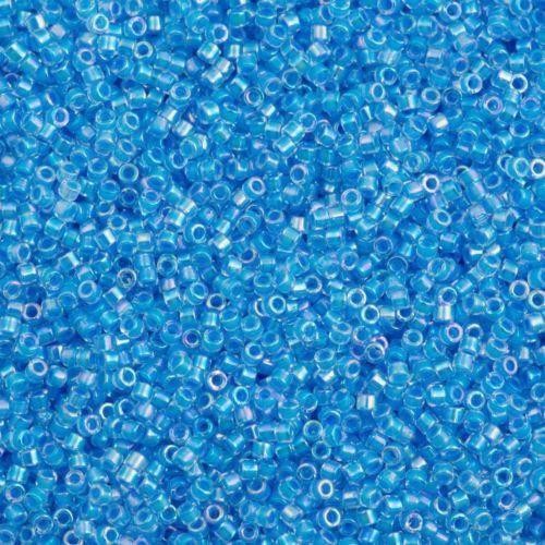 Miyuki Beads, Miyuki Delica 11/0 DB0076 Lined Light Blue AB