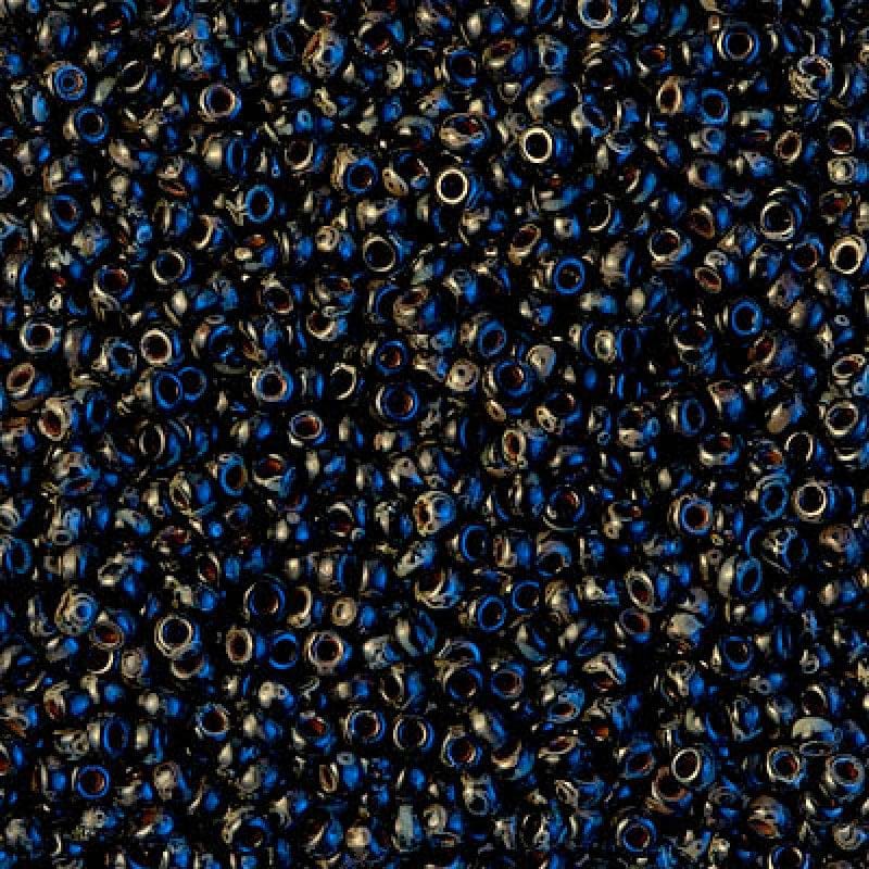Miyuki Beads, MiyukiRoundBeads 8/0-4511 Picasso Opaque Smoky Black