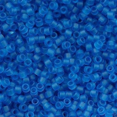 Miyuki Beads, Miyuki Delica 11/0 DB0768 Matted Transparent Blue