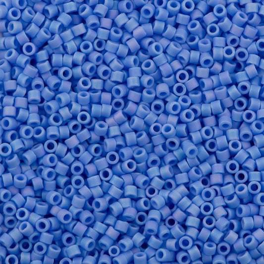 Miyuki Beads, Miyuki Delica 11/0 DB0881 Opaque Light Blue AB Matted