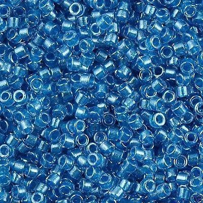 Miyuki Beads, Miyuki Delica 11/0 DB0905 Sparkling Aqua Lined Crystal