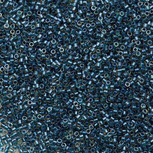 Miyuki Beads, Miyuki Delica 11/0 DB0921 Funkelnder blau gefütterter Topas