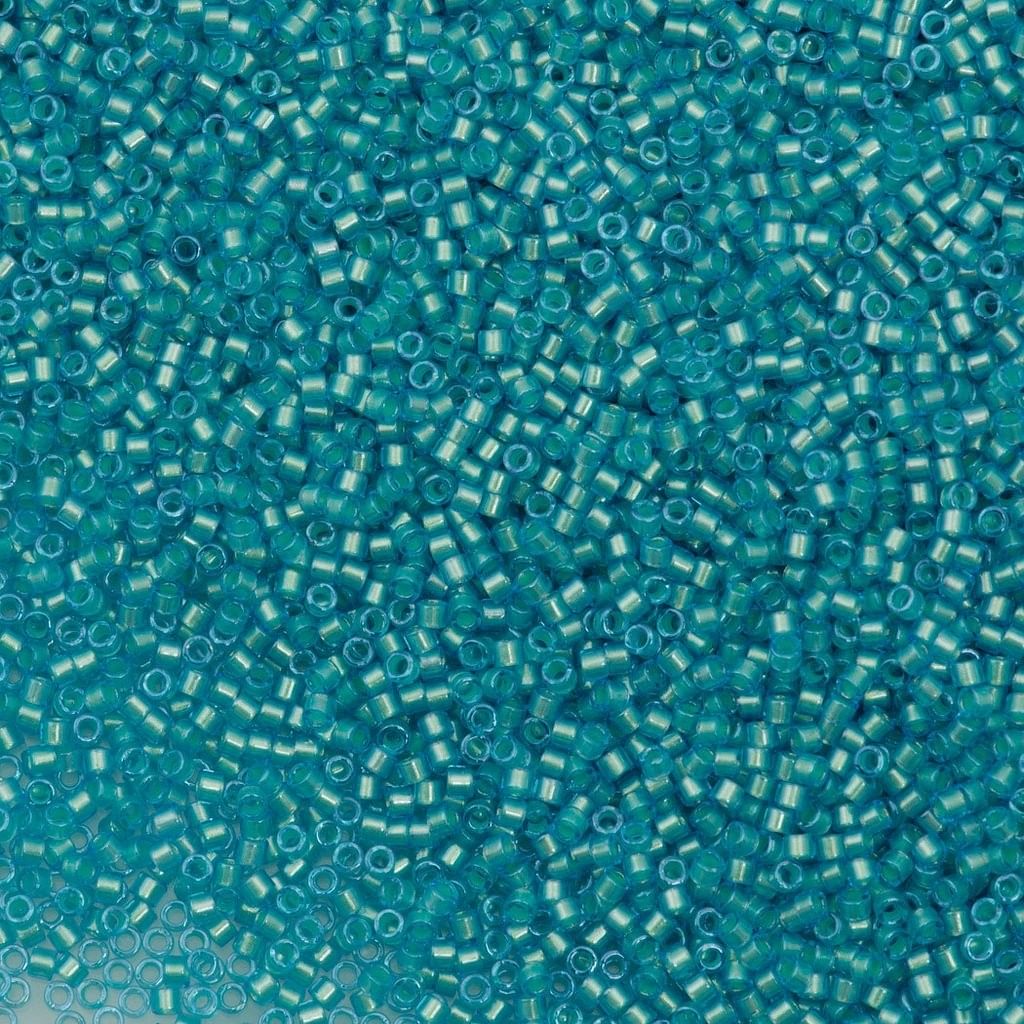 Miyuki Beads, Miyuki Delica 11/0 DB1708 Mint Pearl Lined Ocean Blue