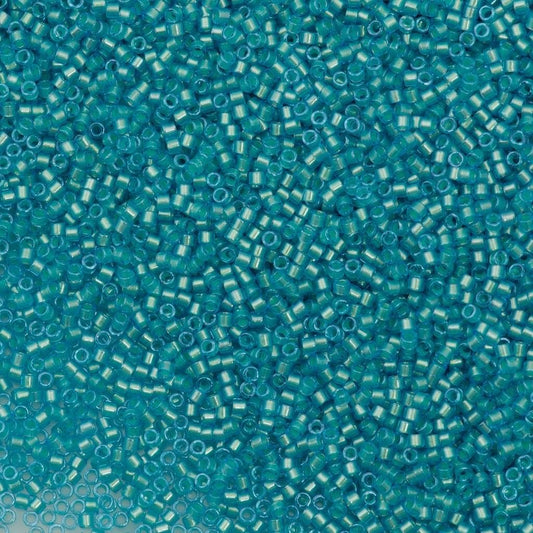 Miyuki Beads, Miyuki Delica 11/0 DB1708 Mint Pearl Lined Ocean Blue