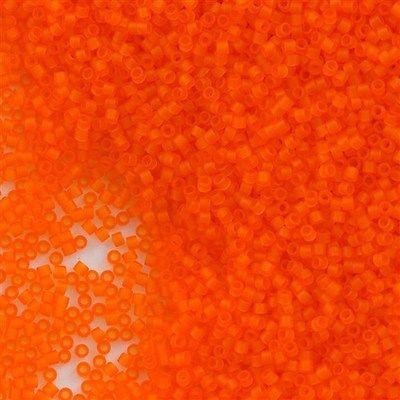 Miyuki Beads, Miyuki Delica 11/0 DB0744 Transp Orange Matted