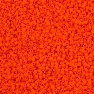 Miyuki Beads, Miyuki Delica 11/0 DB0752 Undurchsichtiges Orange mattiert