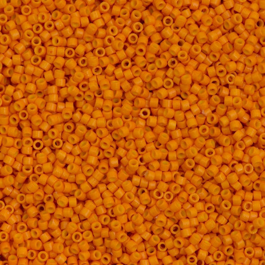 Miyuki Beads, Miyuki Delica 11/0 DB2104 Duracoat Opaque Sand Kumquat