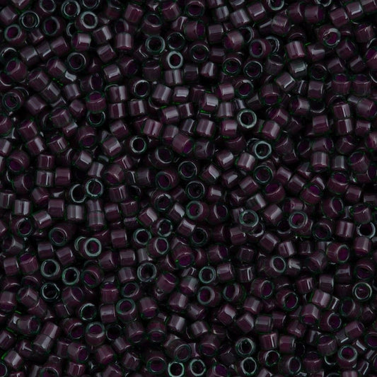 Miyuki Beads, Miyuki Delica 11/0 DB0279 Innen gefärbte Farbe Grün Kastanienbraun