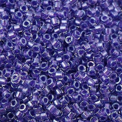 Miyuki Beads, Miyuki Delica 11/0 DB0906 Funkelnder lila gefütterter Kristall