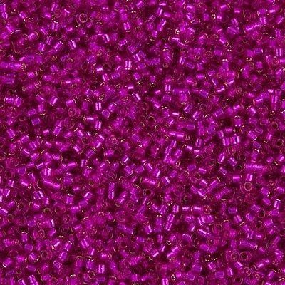 Miyuki-Perlen, Miyuki Delica 11/0 DB1340 gefärbtes silbergefüttertes Fuchsia