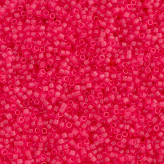 Miyuki Bead, Miyuki Delica 11/0 DB0780 Dyed Transp Bubble Gum Pink Semi Matted