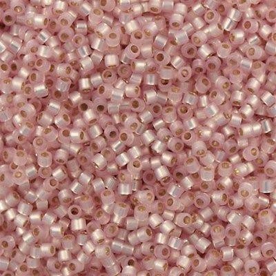 Miyuki Perlen, Miyuki Delica 11/0 DB0624 Silber gefüttert Lt.Pink Alabaster gefärbt