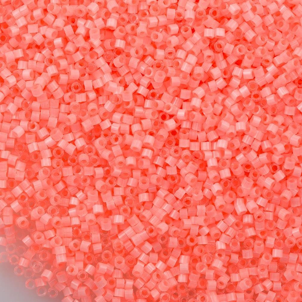 Miyuki Beads, Miyuki Delica 11/0 DB1856 Silk Inside Dyed Flamingo