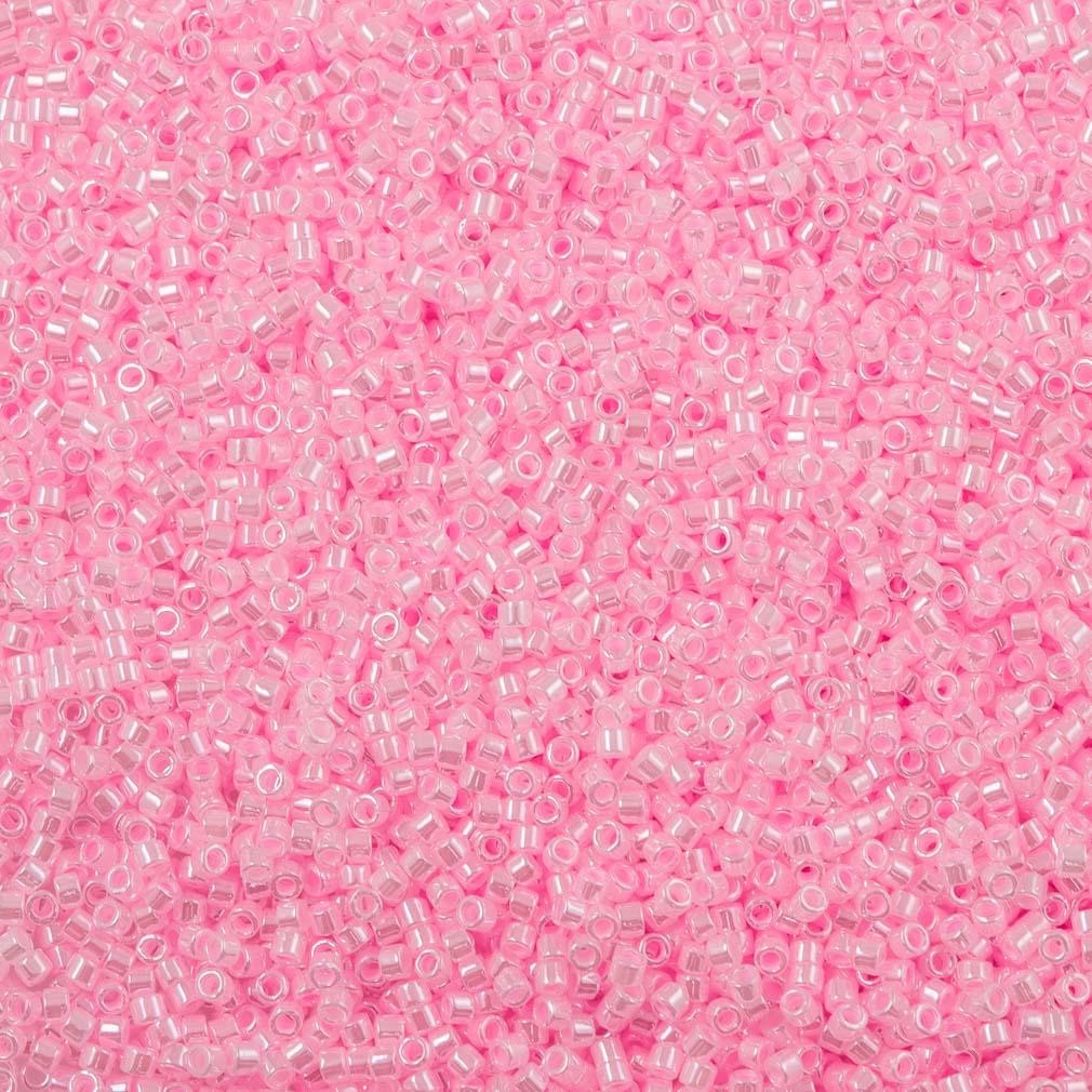 Miyuki Beads, Miyuki Delica 11/0 DB0244 Lined Crystal Light Pink