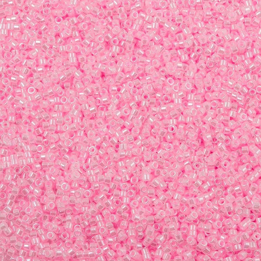 Miyuki Beads, Miyuki Delica 11/0 DB0244 Lined Crystal Light Pink