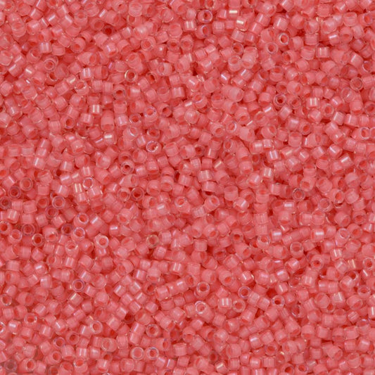 Miyuki Beads, Miyuki Delica 11/0 DB0070 Lined Rose Pink AB