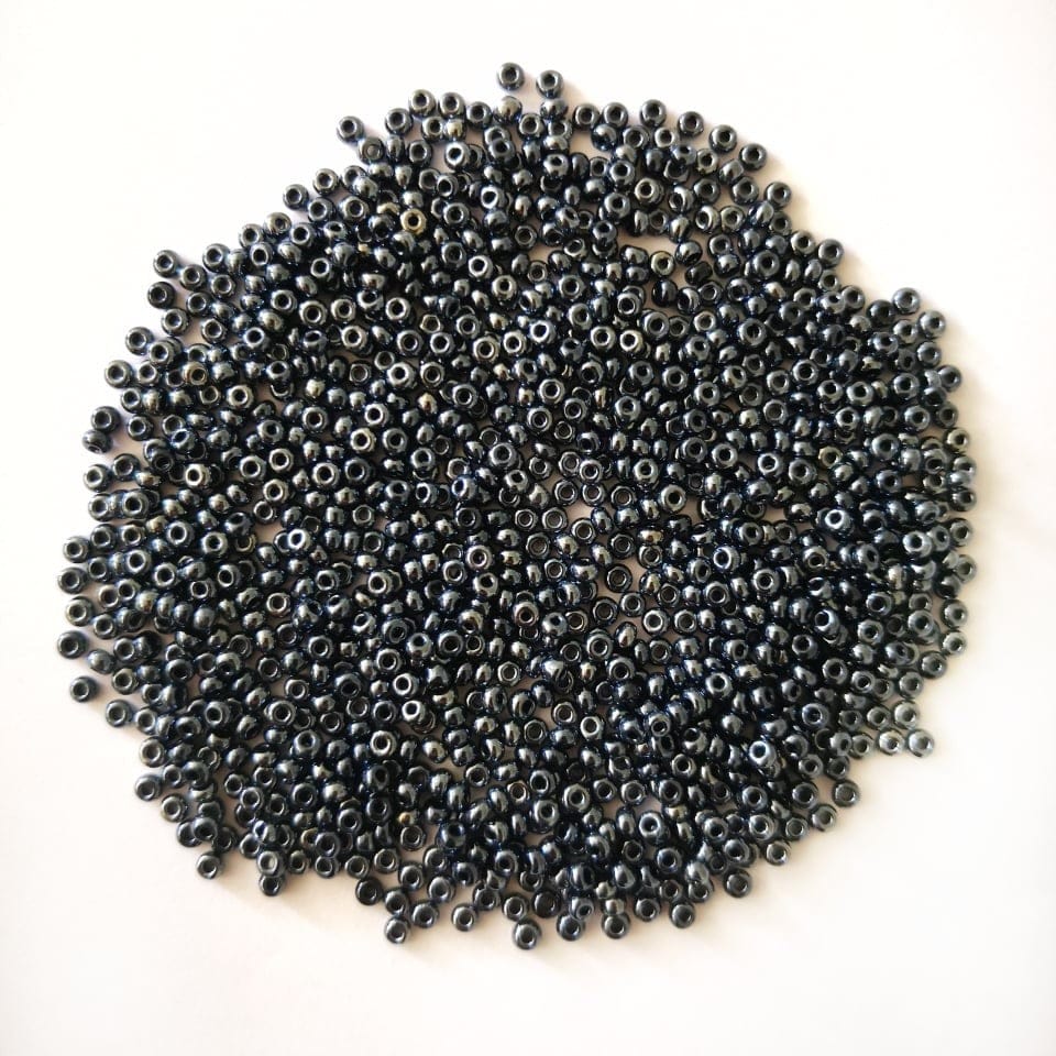 Preciosa Sand Beads 8/0-49102 Anthracite-Smoked