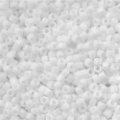 Miyuki Beads, Miyuki Delica 11/0 DB0200 Opaque Chalk White