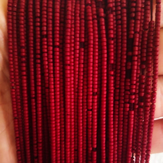 Afghan Beads -17 Claret Red