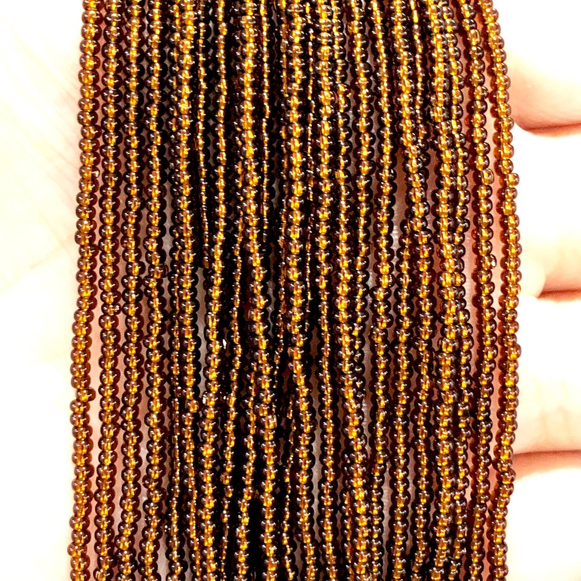 Sand Beads, PRECIOSA -17110- Silver Lined Dark Topaz 