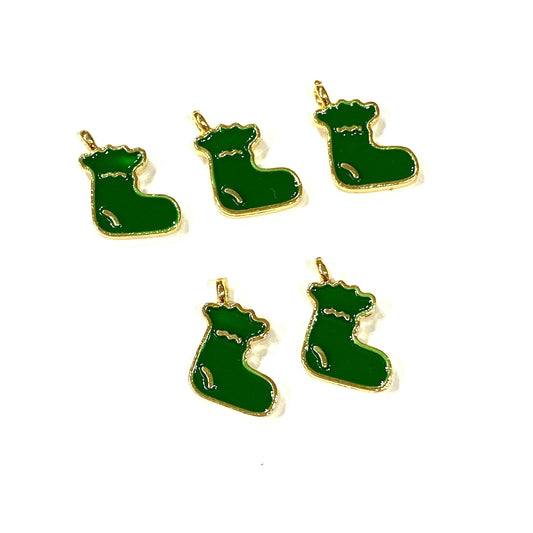 Altın Kaplama Mineli Çorap Sallantı Aparatı (Yeşil)