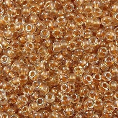Miyuki Beads, MiyukiRoundBeads 8/0-0234 Sparkle Metallic Gold Lined Crystal