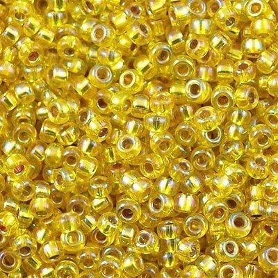 Miyuki Beads, MiyukiRoundBeads 8/0-1006 Silber gefüttert gelb
