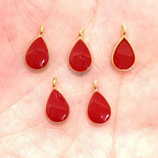 Vergoldeter Emaille-Tropfschüttelapparat - Rot