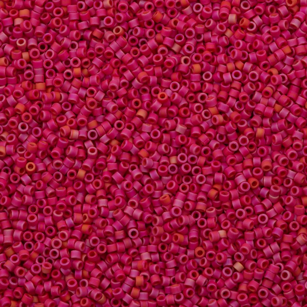 Miyuki Beads, Miyuki Delica 11/0 DB0362 Opaque Red AB mattiert