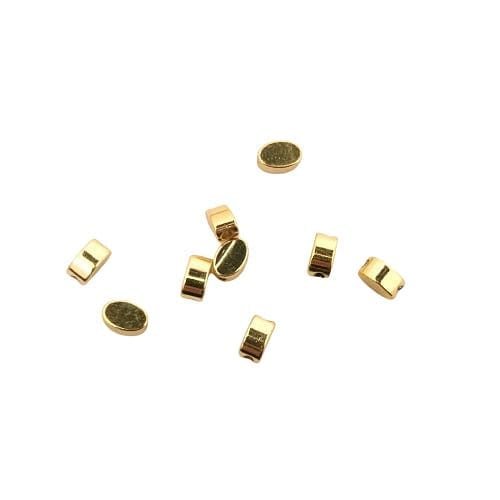 Gold Plated 4x6mm Barley Spacer