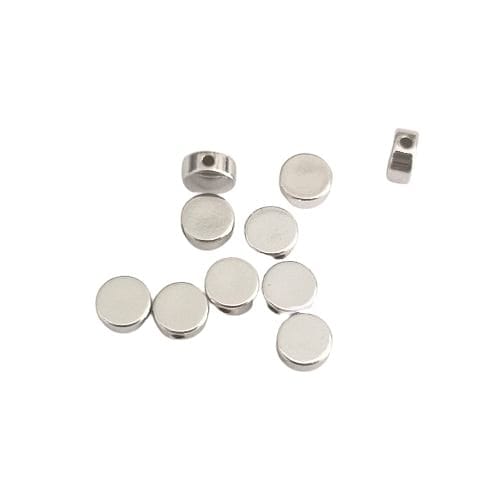 Rhodium Plated 8mm Circle Spacer