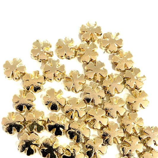 Gold Plated Clover Spacer - 8mm