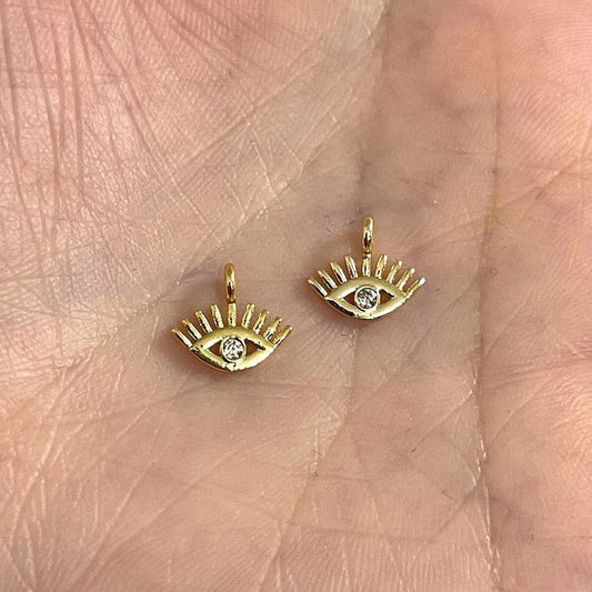 Vergoldeter Zirkonstein Evil Eye Eye Shaking Apparat