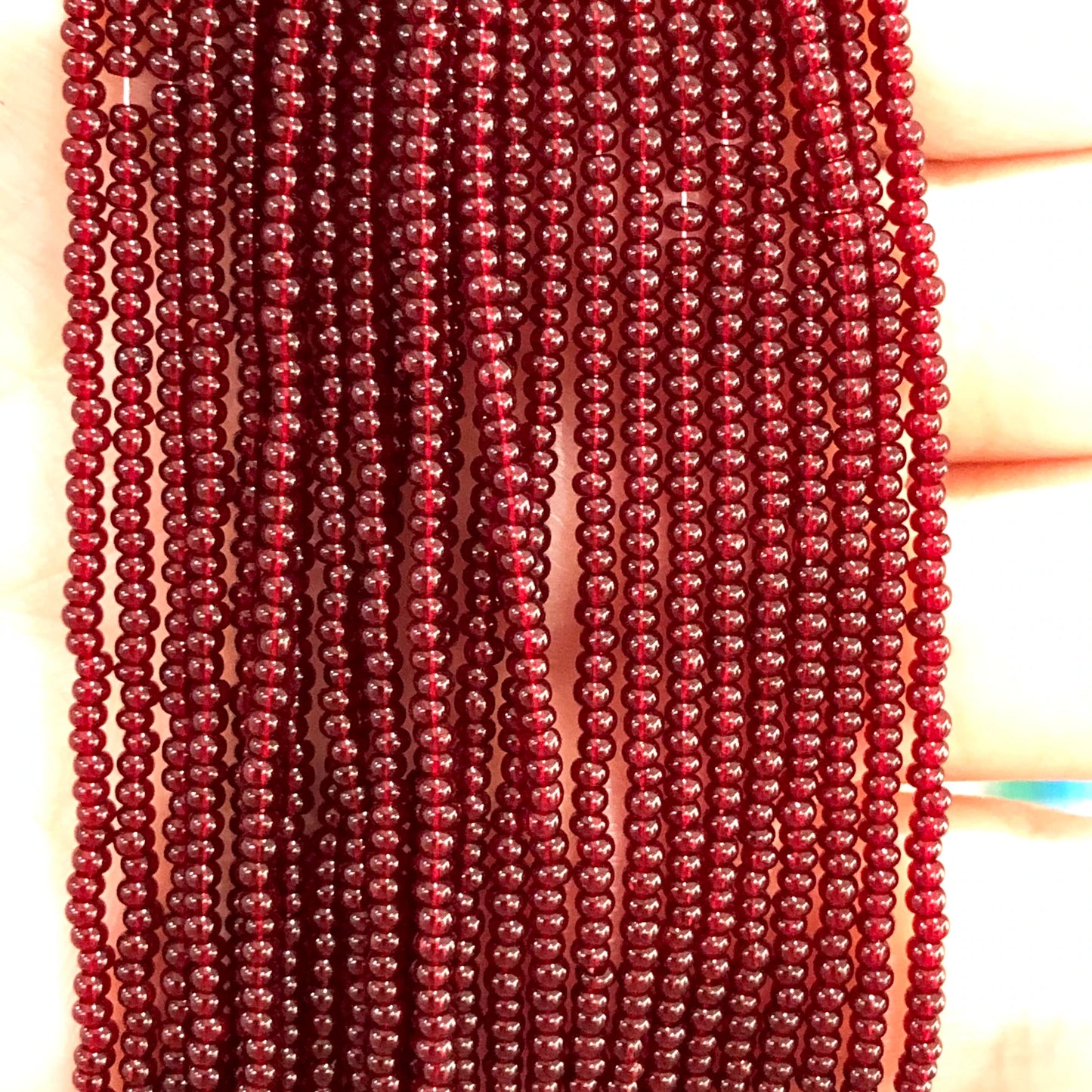 Preciosa Sand Beads 11/0 -90120-Transparent Claret Red 