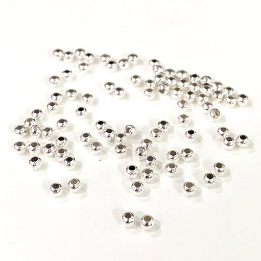 Rhodium Plated 3mm Ball Spacer