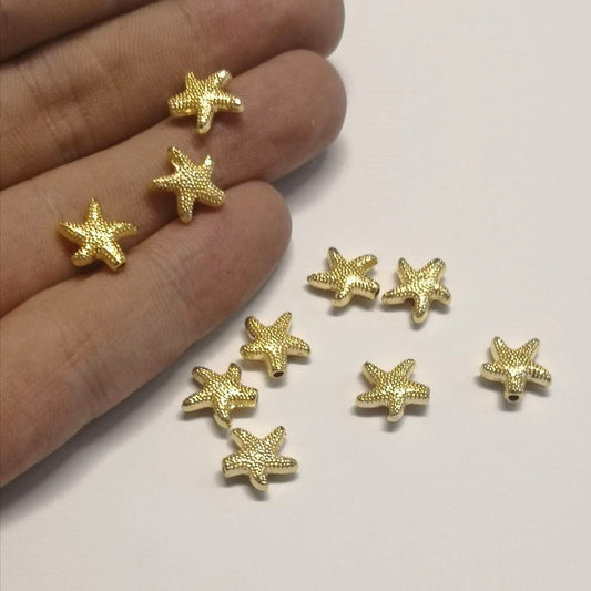 Gold Plated 10mm Starfish Spacer