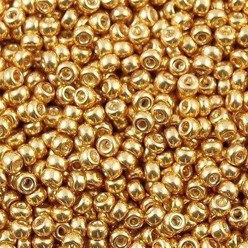 Miyuki Beads, MiyukiRoundBeads11/0-1052 Galvanized Gold