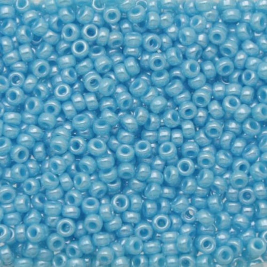 Miyuki Beads, MiyukiRoundBeads11/0-0433 Opaque Lt.Blue Lustered