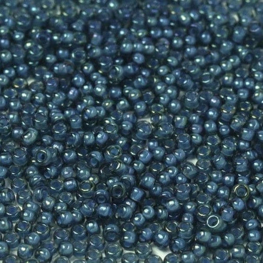 Miyuki Beads, MiyukiRoundBeads11/0-2256 Fancy Lined Teal Dk Blue