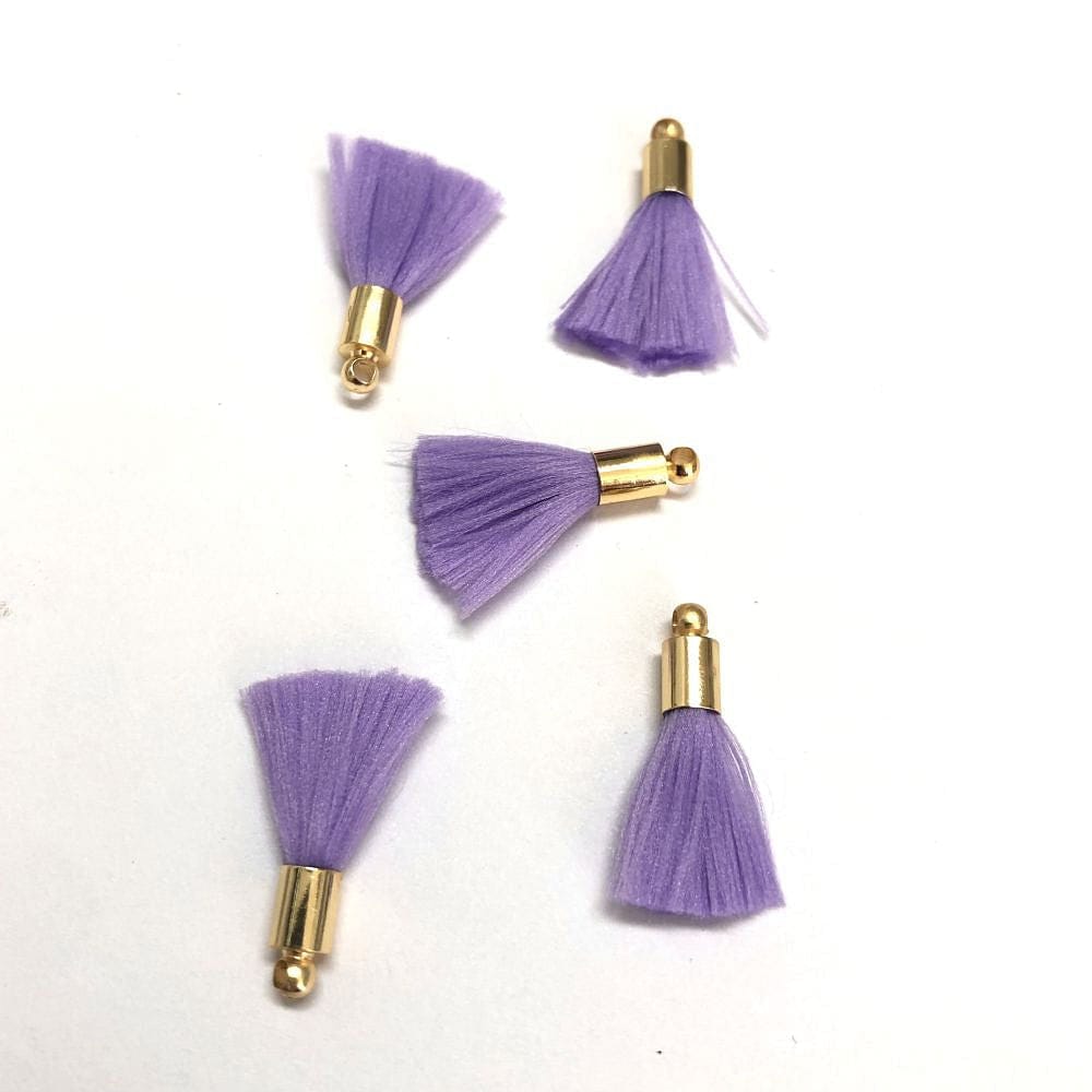 Gold Plated Tassel - Lilac