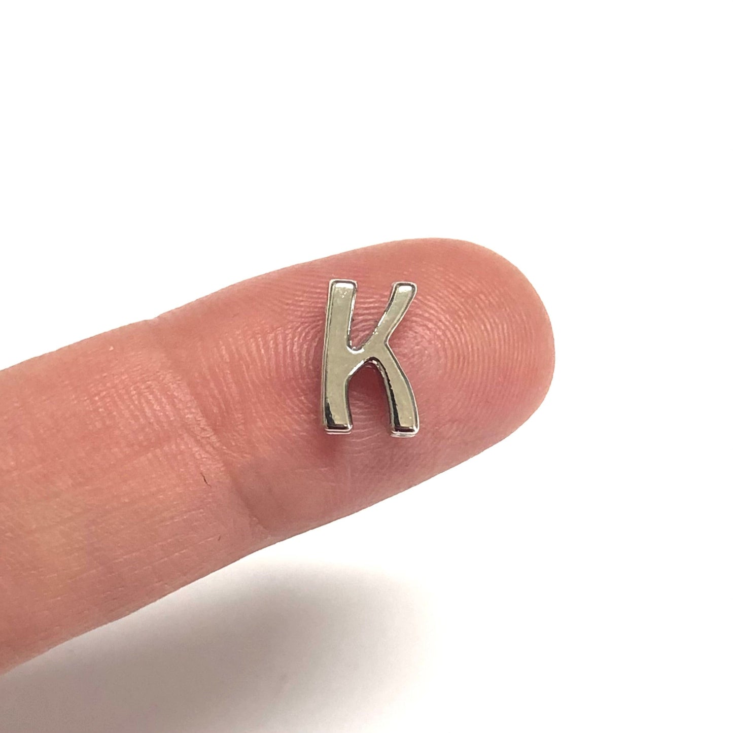 Rhodium Plated Letter