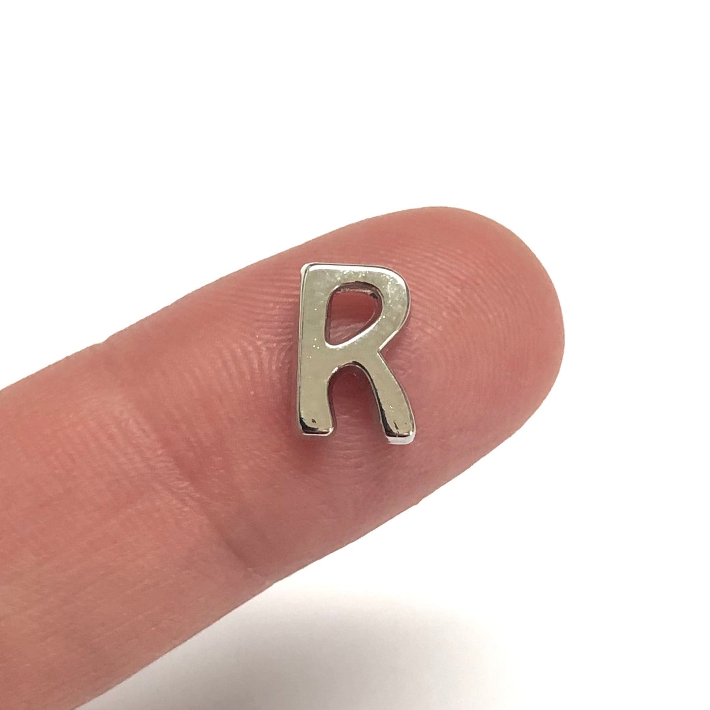 Rhodium Plated Letter