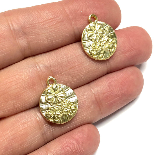 Altın Kaplama Çift Taraflı Çiçek Sallantı Aparatı