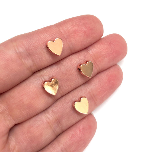 Rose Gold Plated Heart 7 mm Spacer