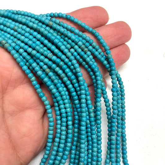 3mm Turquoise Howlite