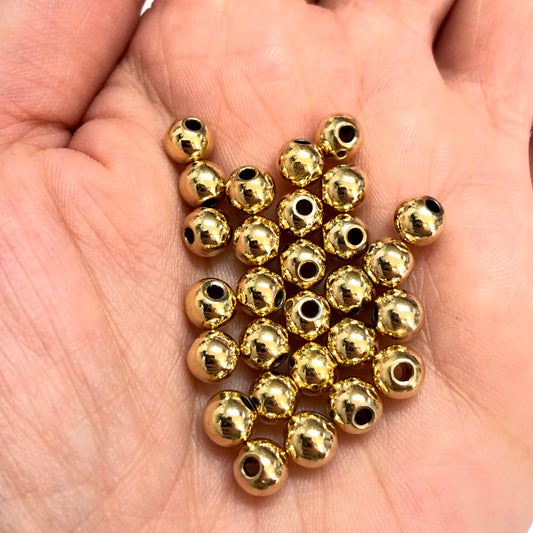 Gold Plated 6mm Light Ball Spacer